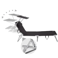 Tectake - Zonnestoel Chloe - Set Van 2 Ligbedden - Zwart 7 Tectake - Zonnestoel Chloe - Set Van 2 Ligbedden - Zwart -Aerocover Verkoop 2026 1000082530 0103