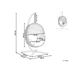 Beliani Hangstoel ACRI - Beige Pe Rotan -Aerocover Verkoop 2024 1000082570 0102