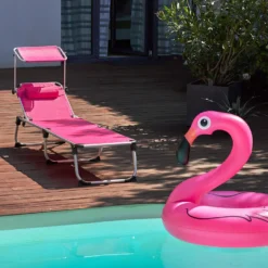 Tectake - Ligbed Zonnestoel Aurelie - Grijs Gemeleerd -Aerocover Verkoop 2024 1000083100 0102