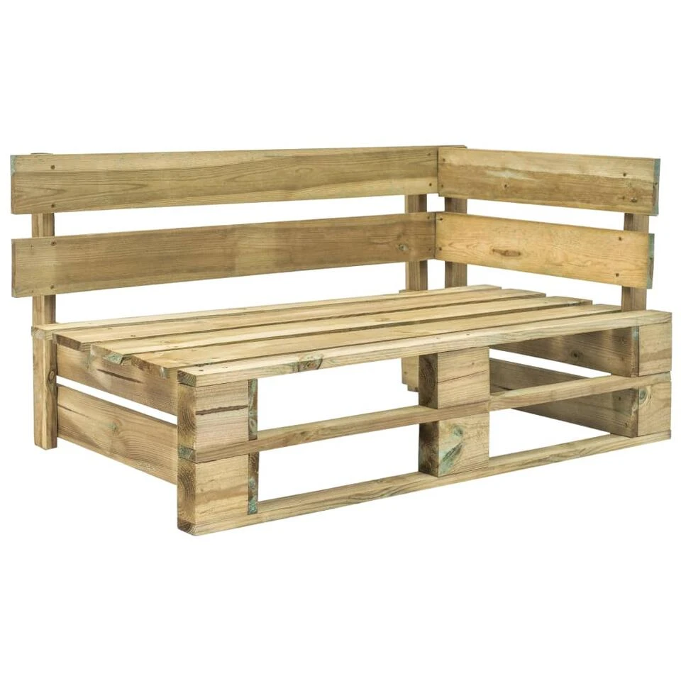 VidaXL Tuinhoekbank Pallet Hout 1 VidaXL Tuinhoekbank Pallet Hout