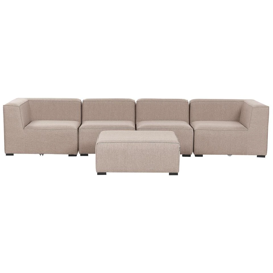 Beliani Loungeset AREZZO - Beige Polyester 1 Beliani Loungeset AREZZO - Beige Polyester