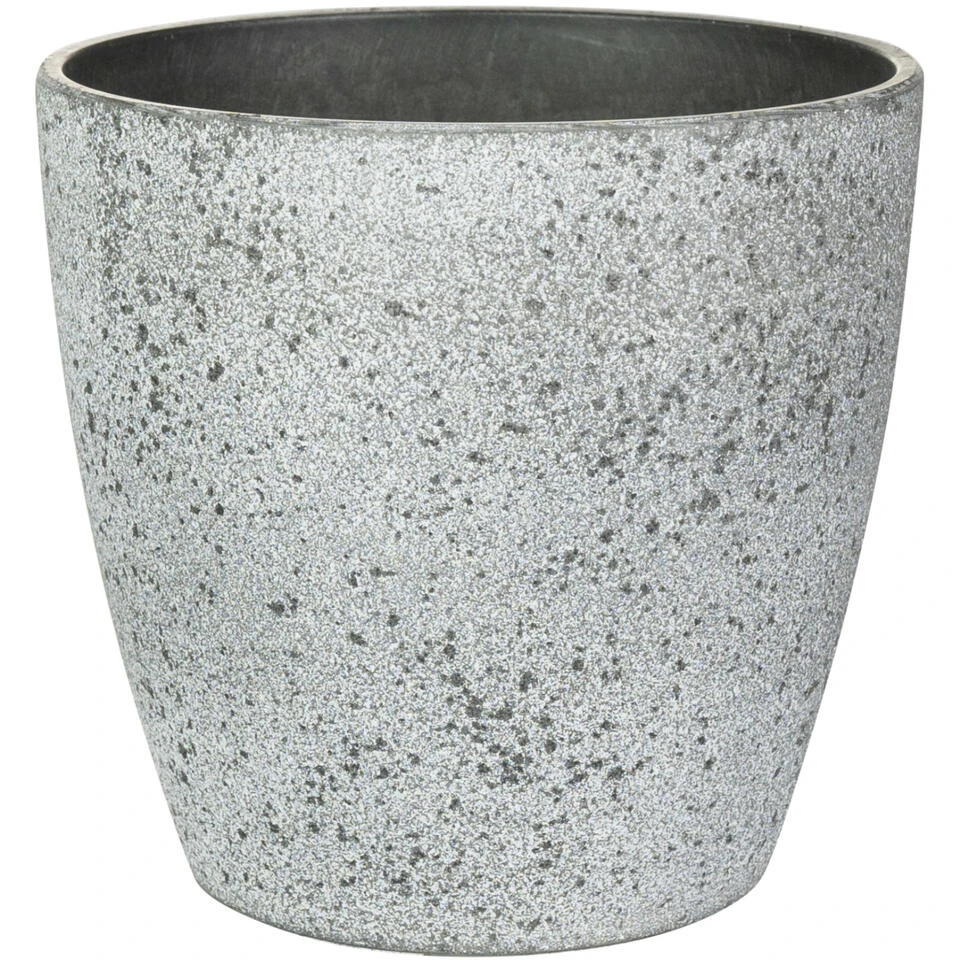 Ter Steege Bloempot/plantenpot - Buiten - Betongrijs - D19/H15 Cm 1 Ter Steege Bloempot/plantenpot - Buiten - Betongrijs - D19/H15 Cm