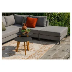 Exotan Bijzettafels Binnen/Buiten - Teak - Antraciet - Set Van 2 -Aerocover Verkoop 2024 1000088978 0103