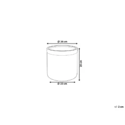 Beliani Plantenbak Voor Buiten SAMOS - Grijs Klei-vezelmengsel -Aerocover Verkoop 2026 1000092439 0102