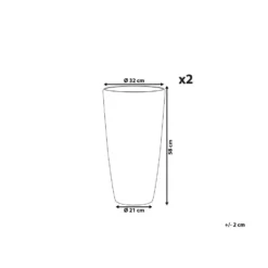 Beliani Plantenbak Voor Buiten TSERIA - Wit Stenenmix -Aerocover Verkoop 2024 1000094079 0102