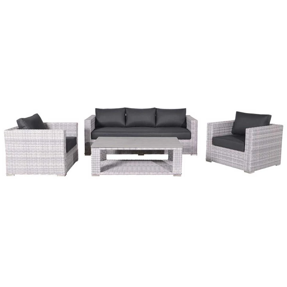 Garden Impressions Tennesee Loungeset 4-delig - Grijs 1 Garden Impressions Tennesee Loungeset 4-delig - Grijs