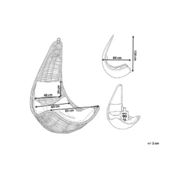 Beliani Hangstoel ATRI - Zwart Pe Rotan 6 Beliani Hangstoel ATRI - Zwart Pe Rotan -Aerocover Verkoop 2024 1000096793 0102