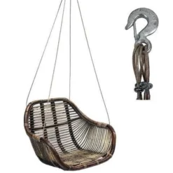 Van Der Leeden Rotan Hangstoel Fly Brown (L)66 X (B)65 X (H)49 Cm
