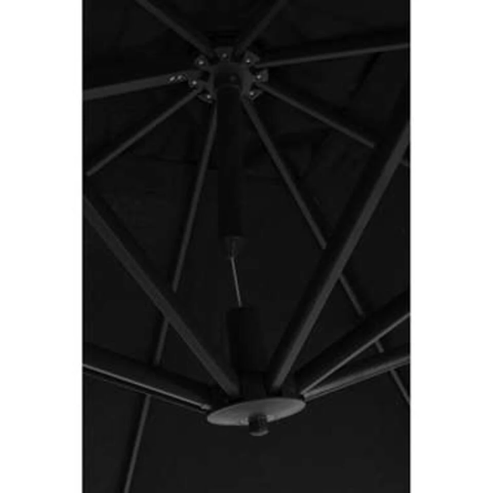 Garden Impressions Zweefparasol Hawaii Deluxe 300x300 D. Grijs-zwart 2 Garden Impressions Zweefparasol Hawaii Deluxe 300x300 D. Grijs-zwart - Afbeelding 2