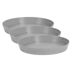 EDA Bloempot - Toscane - Onderschaal - Grijs - Kunststof - D28 Cm -Aerocover Verkoop 2024 12e7219b32314c3c8b52b56fe8b15377