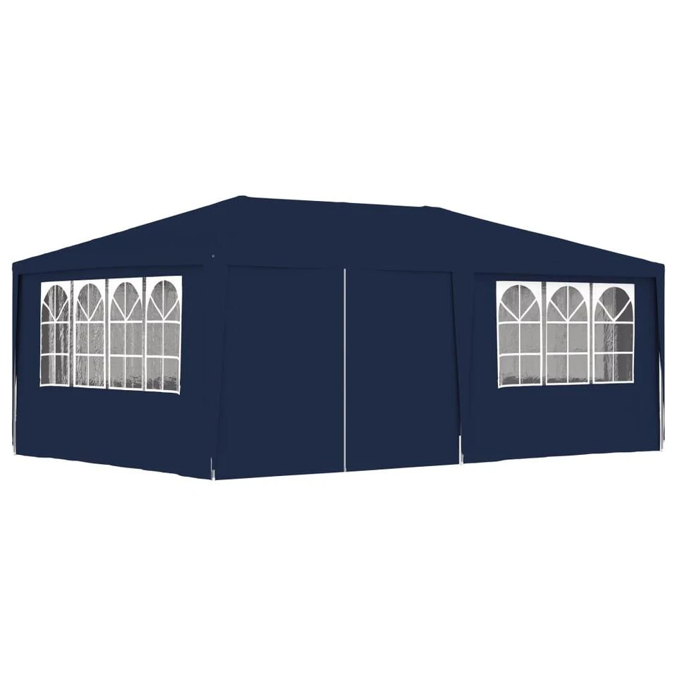 VidaXL Partytent Met Zijwanden Professioneel 90 G/m² 4x6 M Blauw 1 VidaXL Partytent Met Zijwanden Professioneel 90 G/m² 4x6 M Blauw