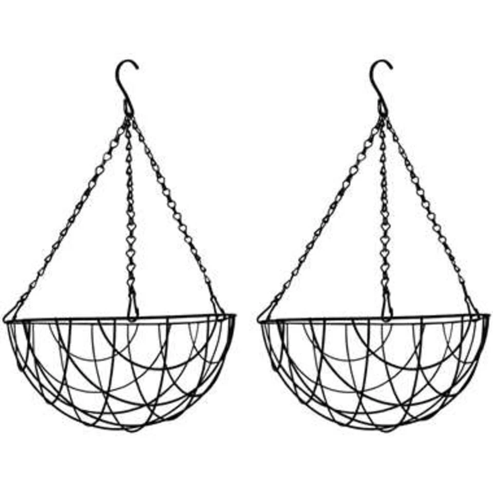 Merkloos Bloempot Hangmand - Zwart - Incl Ophangmateriaal - 40 Cm 2 Merkloos Bloempot Hangmand - Zwart - Incl Ophangmateriaal - 40 Cm - Afbeelding 2