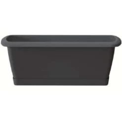 Prosperplast Plantenbak Respana - Antraciet - Met Onderzetter - 39 Cm