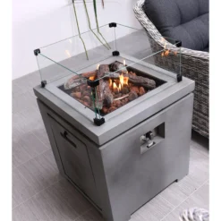 Garden Impressions Cozy Living Gas Vuurtafel Lisboa 60x60 Grijs -Aerocover Verkoop 2024 1894998150 0107