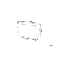 Beliani Plantenbak Voor Buiten BARIS - Grijs Stenenmix -Aerocover Verkoop 2024 1980283143 0103