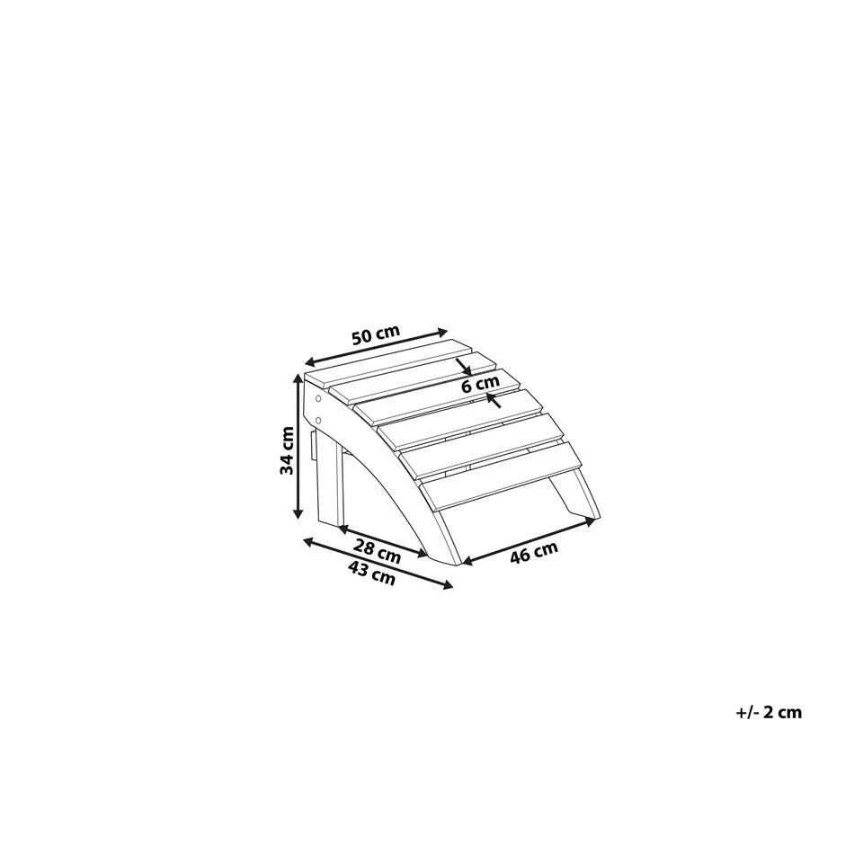 Beliani Voetenbankje ADIRONDACK - Grijs Kunsthout 3 Beliani Voetenbankje ADIRONDACK - Grijs Kunsthout - Afbeelding 3