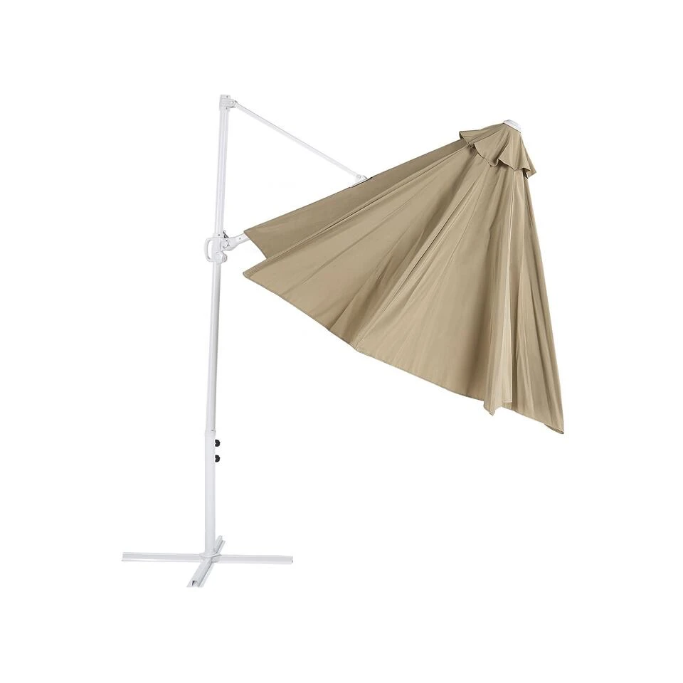 Beliani Cantilever Parasol SAVONA II - Beige Polyester 4 Beliani Cantilever Parasol SAVONA II - Beige Polyester - Afbeelding 4