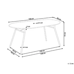 Beliani Tuintafel CALVI - Blauw Staal -Aerocover Verkoop 2024 2f540322f43d4635a548dfecbf9c509b
