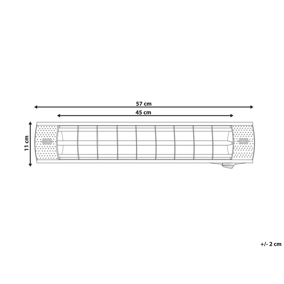 Beliani Terrasverwarmer BROMO - Zilver Aluminium 2 Beliani Terrasverwarmer BROMO - Zilver Aluminium - Afbeelding 2