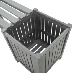 VidaXL Tuinbank Met 2 Plantenbakken 150 Cm Massief Acaciahout Grijs -Aerocover Verkoop 2026 36964584607f4916a94c82b7d5b1a1ff