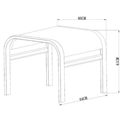 Le Sud Voetenbankje Cannes - Mat Grijs -Aerocover Verkoop 2024 50155486 9100
