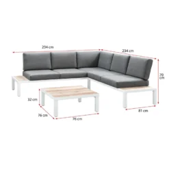 Hoekset Isere - 3-delig - Wit - Incl. Kussens -Aerocover Verkoop 2026 50405027 9600