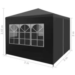 VidaXL Partytent 3x3 M Antracietkleurig -Aerocover Verkoop 2024 51928c112dfd423cbadde766bdf78493