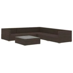 VidaXL 6-delige Loungeset Met Kussens Poly Rattan Bruin 7 VidaXL 6-delige Loungeset Met Kussens Poly Rattan Bruin -Aerocover Verkoop 2024 54c6e7a4bc8a42f7982bca5d591e54d8