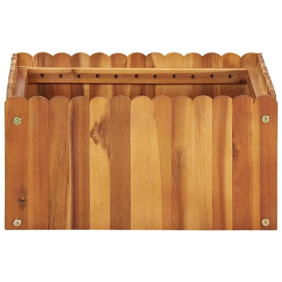 VidaXL Plantenbak Verhoogd 50x50x25 Cm Massief Acaciahout 2 VidaXL Plantenbak Verhoogd 50x50x25 Cm Massief Acaciahout - Afbeelding 2