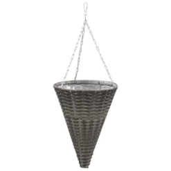VidaXL Bloemenmanden Hangend 2 St Poly Rattan Grijs -Aerocover Verkoop 2026 6a000db174df4a25a44535c36e60f364