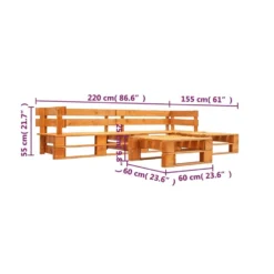 VidaXL 4-delige Loungeset Pallet Hout Honingbruin -Aerocover Verkoop 2026 6d8e02f79ace4c3aadc5b632ece1a844