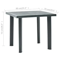VidaXL Tuintafel 80x75x72 Cm Kunststof Groen 5 VidaXL Tuintafel 80x75x72 Cm Kunststof Groen -Aerocover Verkoop 2024 70cd12606f6c4ce79316e9ee540fa2a6