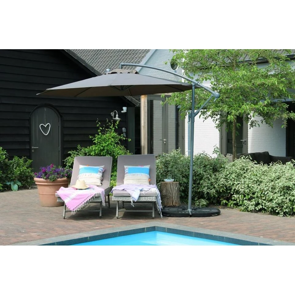 Zweefparasol 300cm Taupe 2 Zweefparasol 300cm Taupe - Afbeelding 2