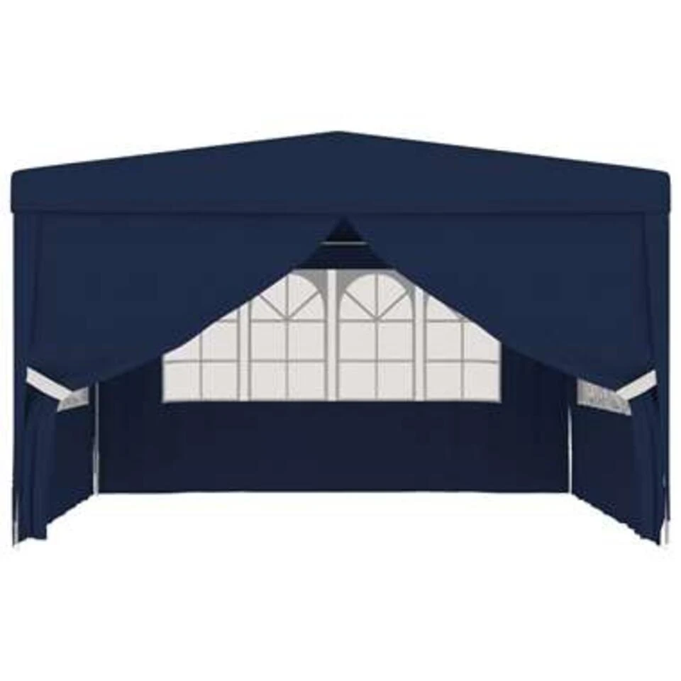 VidaXL Partytent Met Zijwanden Professioneel 90 G/m² 4x4 M Blauw 3 VidaXL Partytent Met Zijwanden Professioneel 90 G/m² 4x4 M Blauw - Afbeelding 3