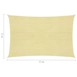 VidaXL Zonnescherm HDPE Rechthoekig 2x4 M Beige -Aerocover Verkoop 2024 8876a4c68a17427d9fef2d06253dbe26