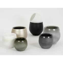 Mica Decorations Bloempot - Grijs - Keramiek - 23 X 20 Cm -Aerocover Verkoop 2024 88af3488fed445a797e86707e8dcc891