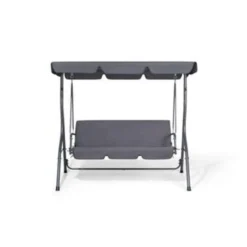 Beliani Schommelbank CHAPLIN - Grijs Polyester -Aerocover Verkoop 2024 8cd63e9c1d5d43659847eac7064be23c