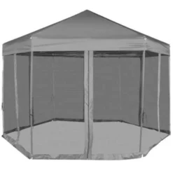 VidaXL Partytent Pop-up Zeshoekig Met 6 Zijwanden 3,6x3,1 M Grijs 7 VidaXL Partytent Pop-up Zeshoekig Met 6 Zijwanden 3,6x3,1 M Grijs -Aerocover Verkoop 2024 96c627a8299847bfb14da54d4d3bd64f