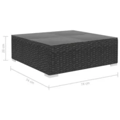 VidaXL 5-delige Loungeset Met Kussens Poly Rattan Zwart -Aerocover Verkoop 2024 abce3573fb1c4184a2d21dcc6acbc89f