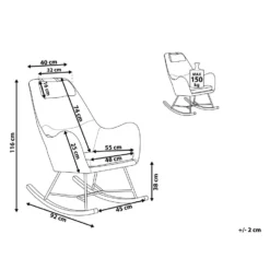Beliani Schommelstoel ARRIE - Geel Polyester -Aerocover Verkoop 2024 b517d29a660b42f3a230183b5b59bbc7