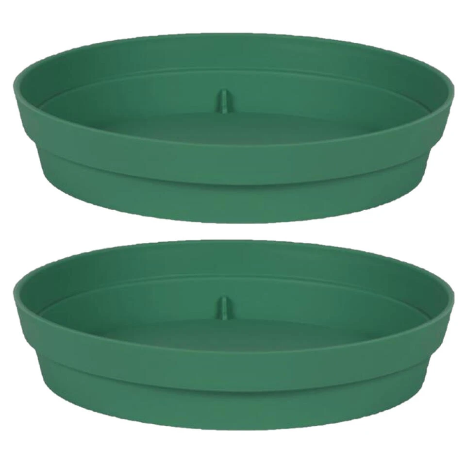 EDA Bloempot - Toscane Groen - Kunststof - D35 Cm 2 EDA Bloempot - Toscane Groen - Kunststof - D35 Cm - Afbeelding 2