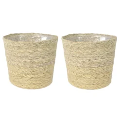 Steege Plantenpot - Beige - Gevlochten Zeegras - 22 X 19 Cm -Aerocover Verkoop 2024 bafddf1dd0e54f6c9912b19d58ac7fff