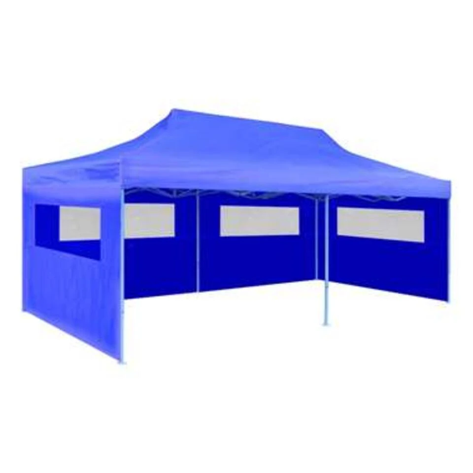 VidaXL Partytent Pop-up Inklapbaar 3x6 M Blauw 2 VidaXL Partytent Pop-up Inklapbaar 3x6 M Blauw - Afbeelding 2
