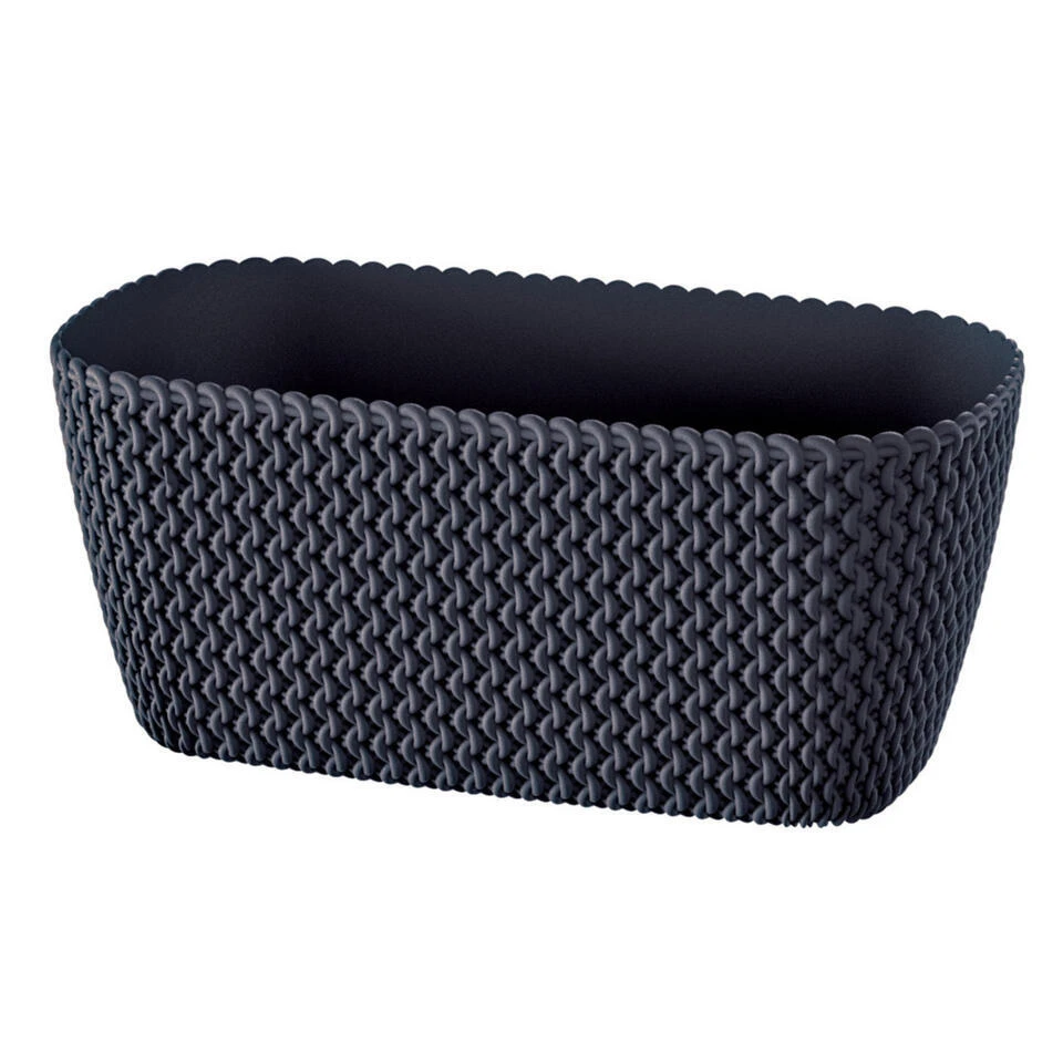 Prosperplast Plantenbak Splofy - Antraciet - Kunststof - 30 Cm 2 Prosperplast Plantenbak Splofy - Antraciet - Kunststof - 30 Cm - Afbeelding 2