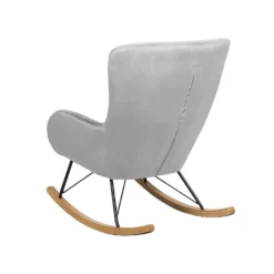 Beliani Schommelstoel ELLAN - Grijs Fluweel -Aerocover Verkoop 2024 e9671bb0b40e4ab7839b0bb159022fe9