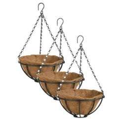 Esschert Design Plantenmand - Hanging Basket - Zwart - 25 Cm -Aerocover Verkoop 2024 f16a5555162f4f85b044328ac818b927