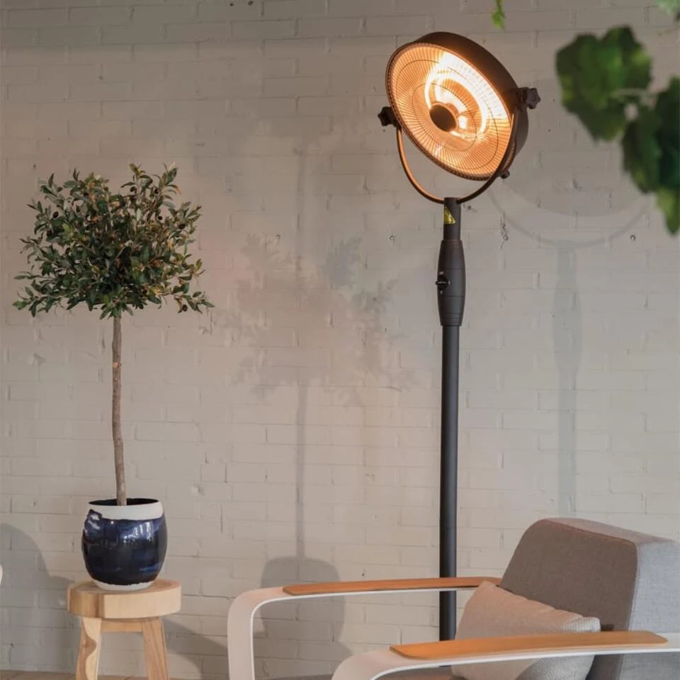 Sunred Staande Terrasverwarmer Retro Sphere 2100 W Halogeen Zwart RSS16 2 Sunred Staande Terrasverwarmer Retro Sphere 2100 W Halogeen Zwart RSS16 - Afbeelding 2