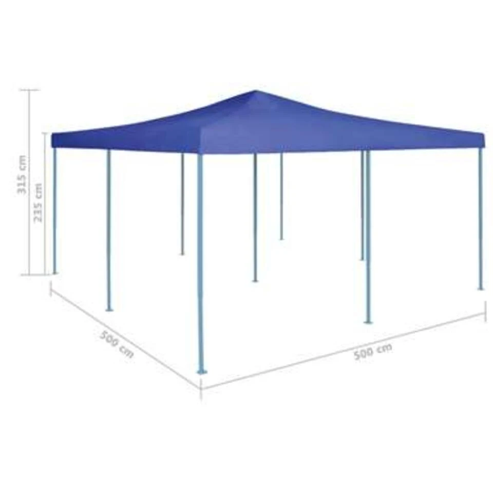 VidaXL Prieel Inklapbaar 5x5 M Blauw 3 VidaXL Prieel Inklapbaar 5x5 M Blauw - Afbeelding 3